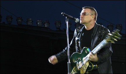 Bono, U2 360 Tour in Gothenburg, Sweden