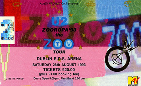 ZOO TV Dublin Ticket