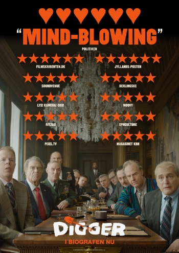 Digger movie poster featuring 5-star European reviews