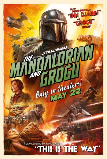 Star Wars: The Mandalorian and Grogu circus-style poster