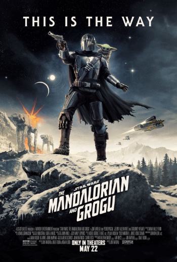 Star Wars: The Mandalorian and Grogu snowscape poster