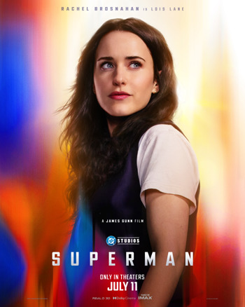 Superman movie poster featuring Rachel Brosnahan as Lois Lane