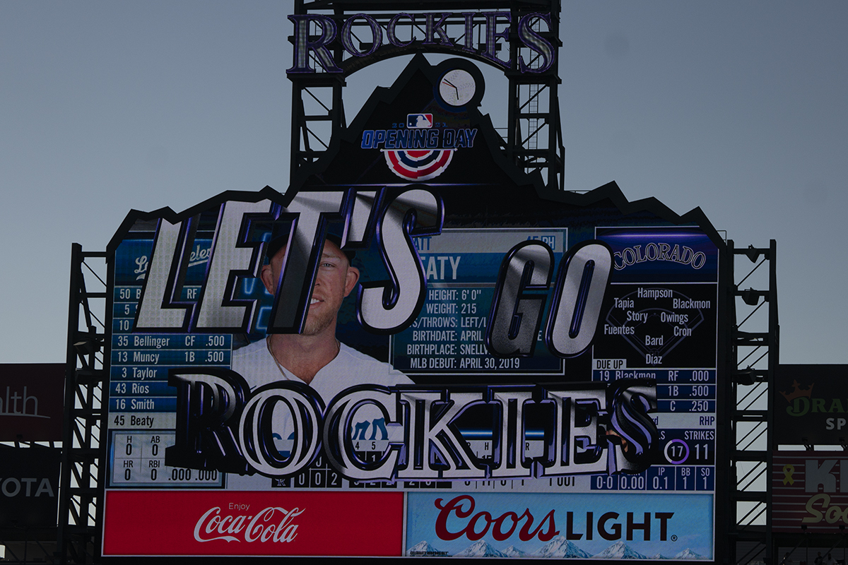 Opening Day, 1 April 2021: Rockies vs. Dodgers