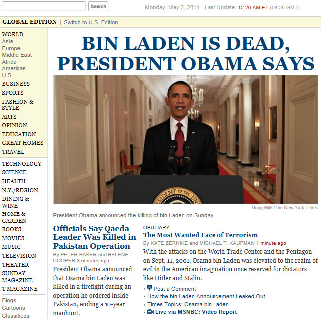 Osama Bin Laden Is Dead