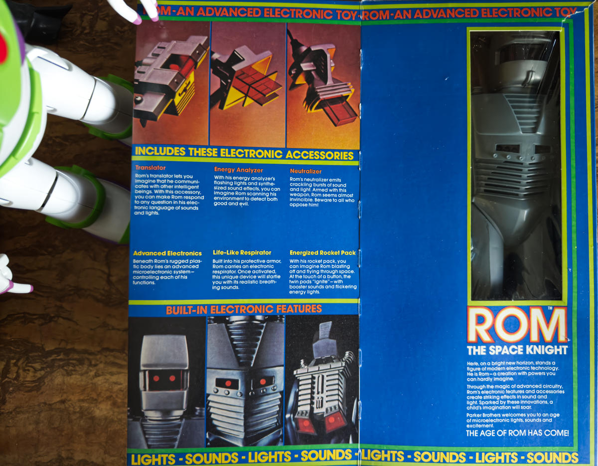 Inside packaging of Parker Brothers Rom from 1980